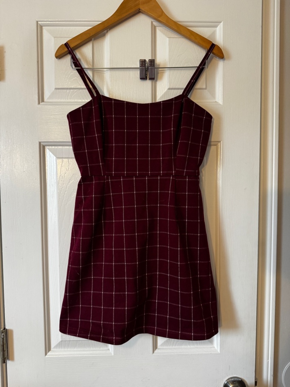 Emory Park Red Windowpane Plaid Mini Dress - Size Small